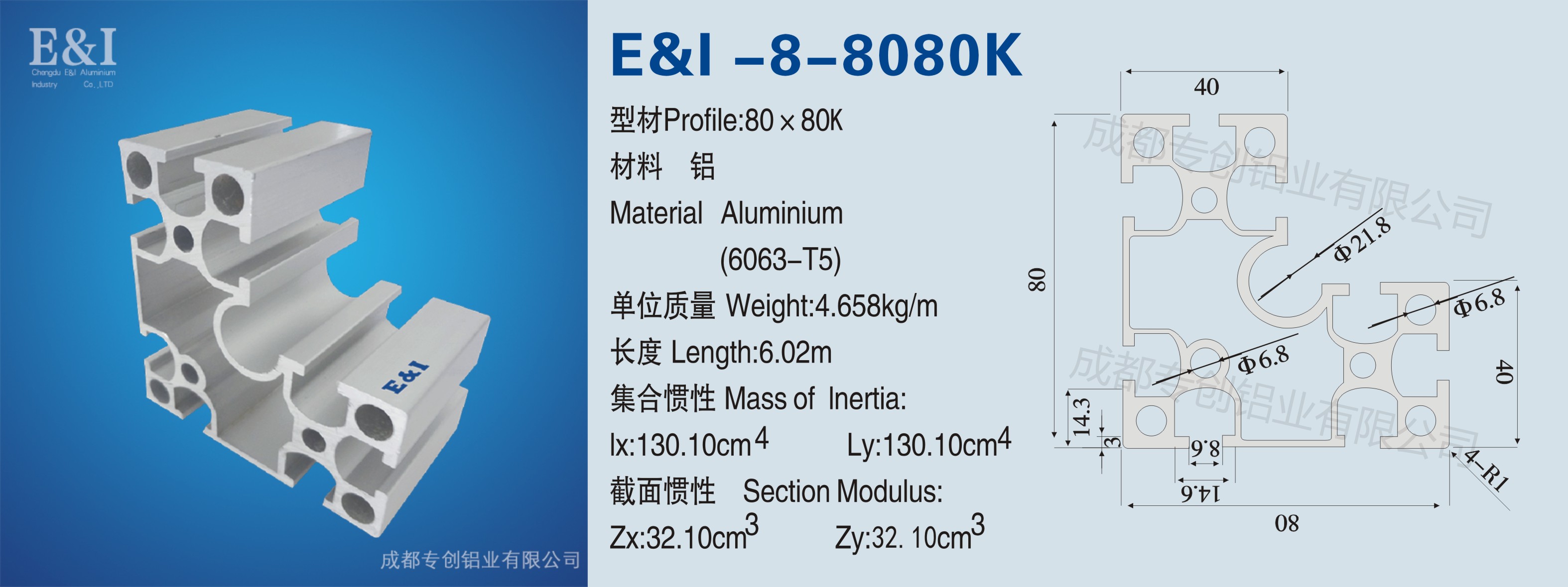 重慶工業(yè)鋁型材8080K